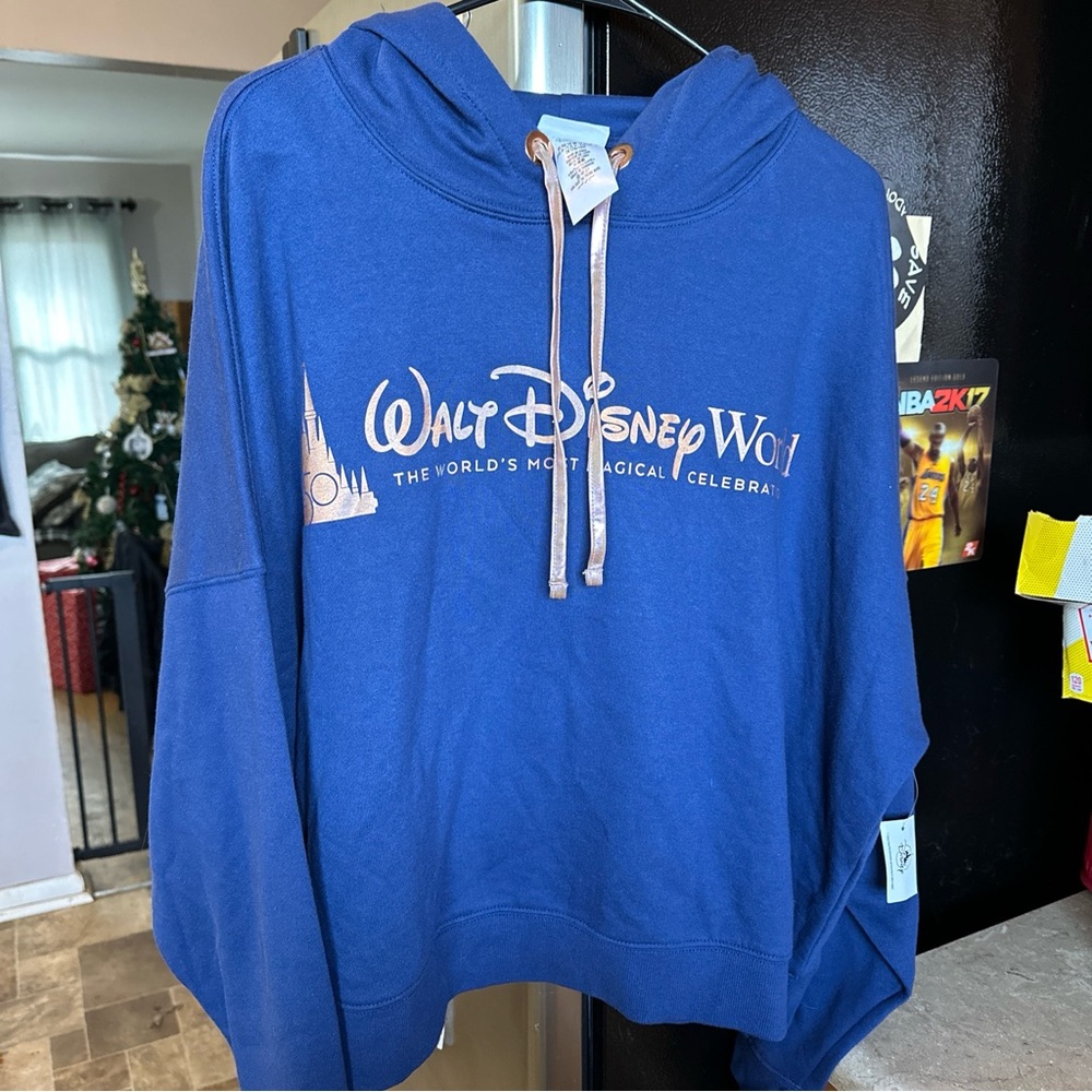 WALT DISNEY WORLD 50TH ANNIVERSARY CASTLE HOODY PULLOVER SWEATSHIRT ADULT XL